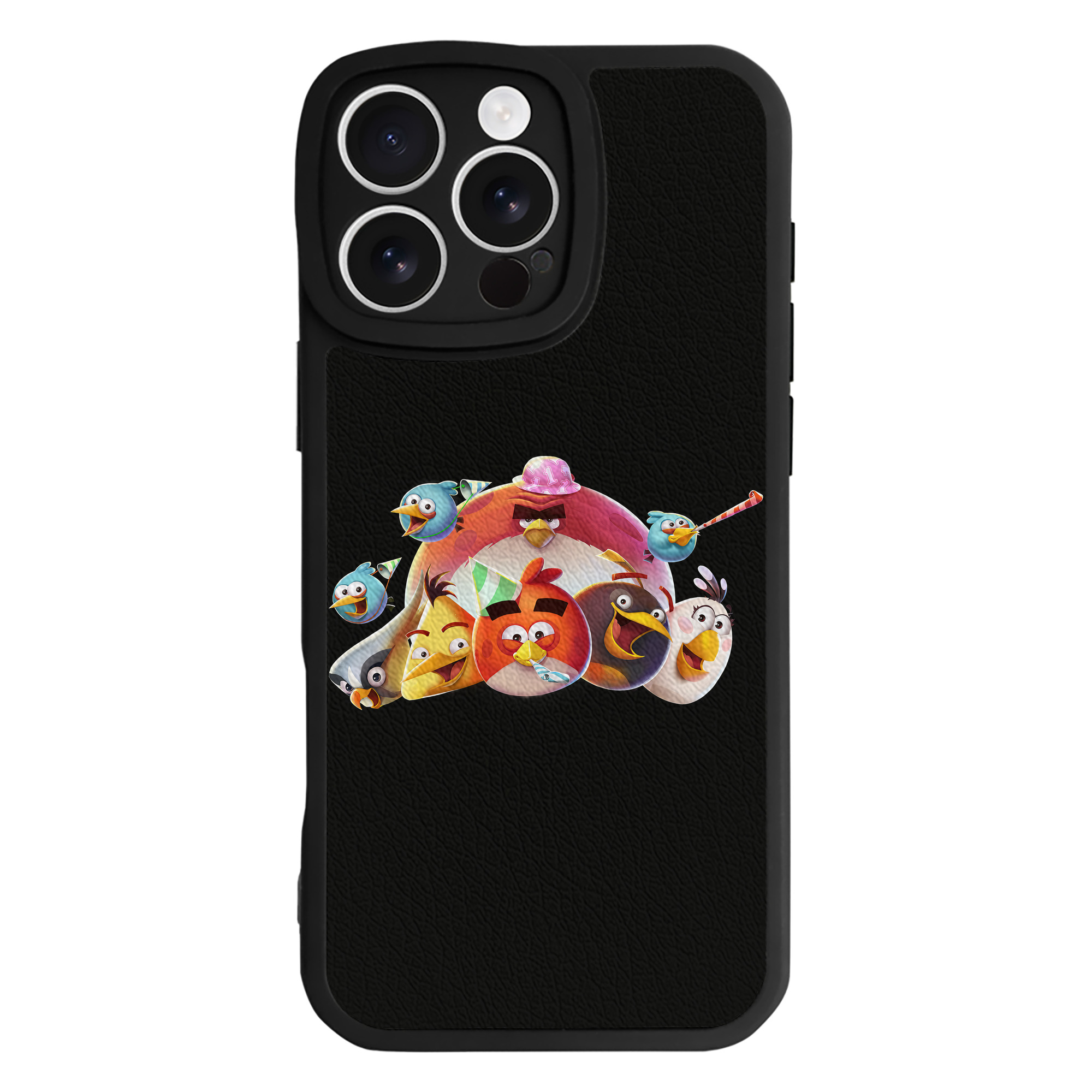 （画像用） Angry Birds アングリーバード 【iPhone 16シリーズ対応】シリコンスマホケース（レザー調） 材質：シリコン